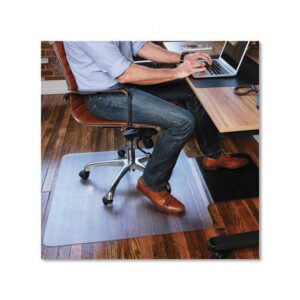 Sit or Stand Mat for Carpet or Hard Floors 36 x 53 with Lip, Clear/Black