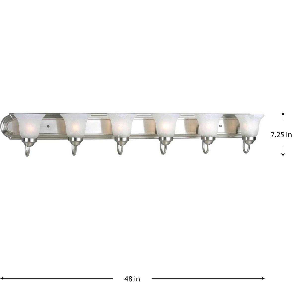 Progress Lighting - Six Light Bath - Alabaster Glass - 6 Light in Transitional - Image 7