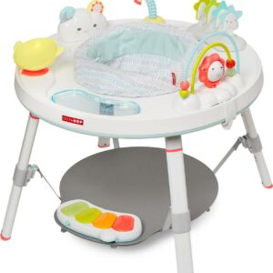 Skip Hop Baby Activity Center: Interactive Play Center with 3-Stage Functionality for 4 Months Plus, Silver Lining Cloud