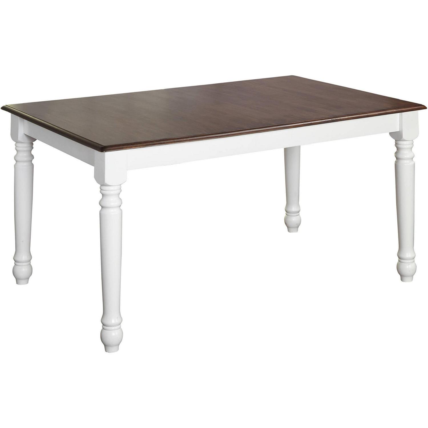 Skipton Dining Table, White/Walnut