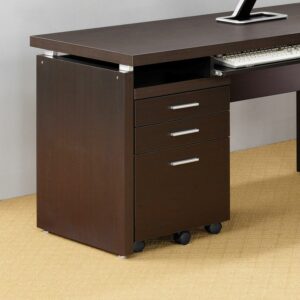 Skylar 3-drawer Mobile File Cabinet Cappuccino