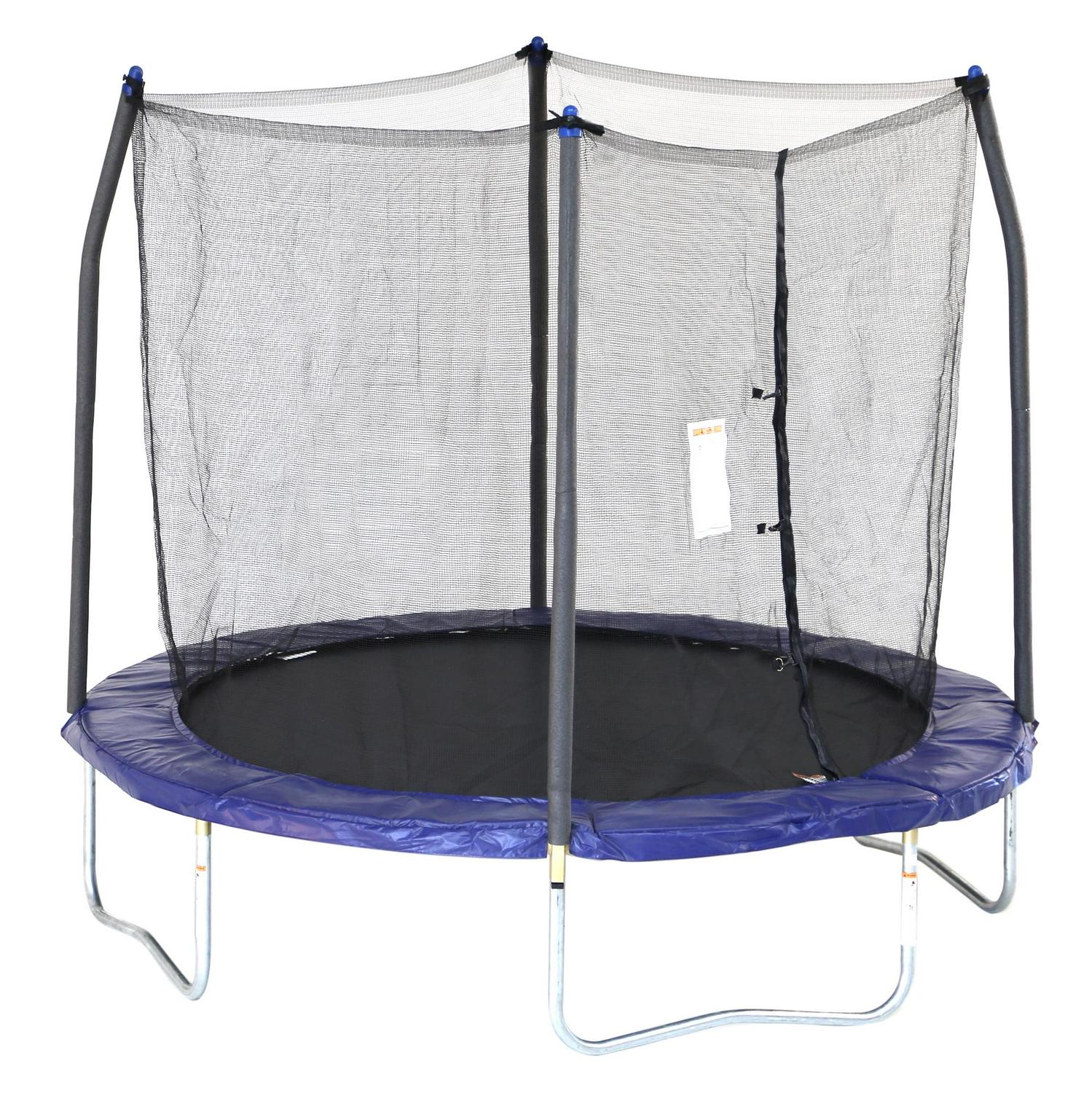 Skywalker Trampolines 8ft Round Trampoline with Safety Enclosure Net, Green - Outdoor Bounce Mat for Kids & Adults