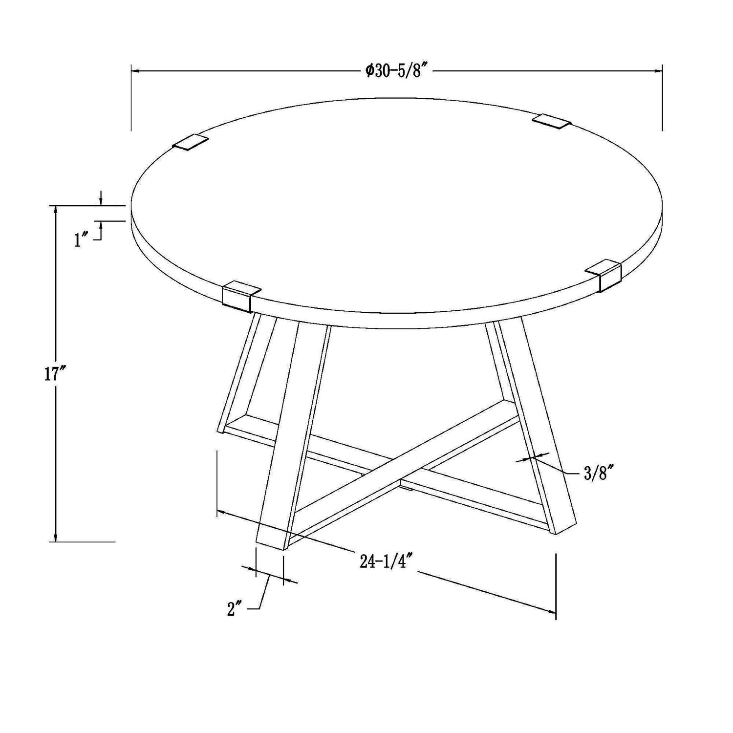 Slate Wrap Leg Dark Walnut Coffee Table by Walker Edison - Image 5