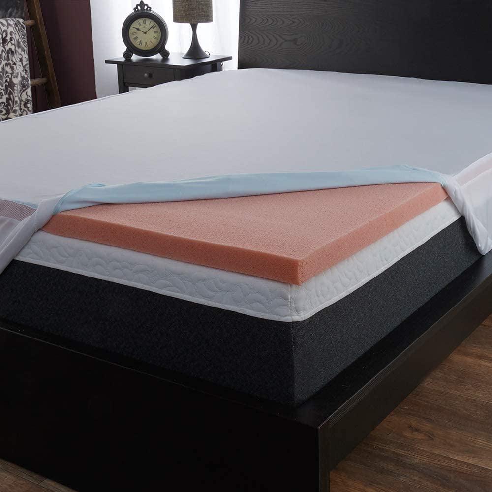 SleepBetter 2" Tranquility Foam Mattress Topper with Cover, Queen - Image 3