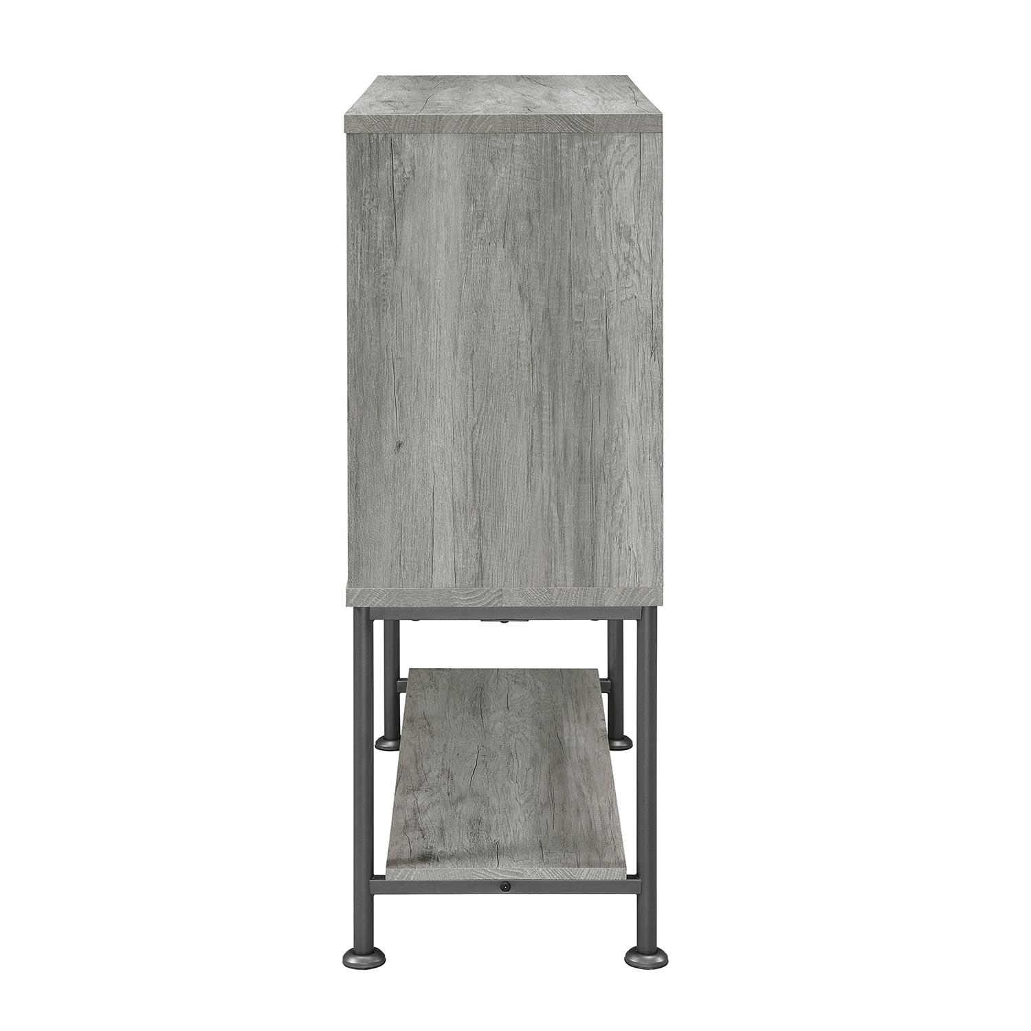 Sliding Door Bar Cabinet with Lower Shelf Grey Driftwood - Image 5