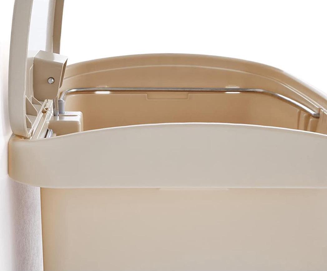 Slim Jim 18-Gallon Front Step Style Resin Step-On Container - Beige - Image 8