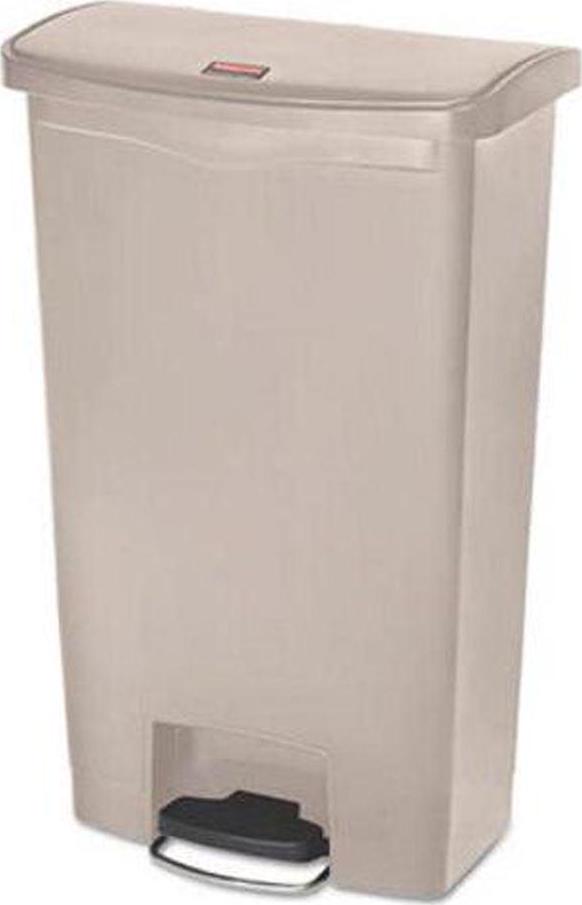 Slim Jim 18-Gallon Front Step Style Resin Step-On Container - Beige - Image 13