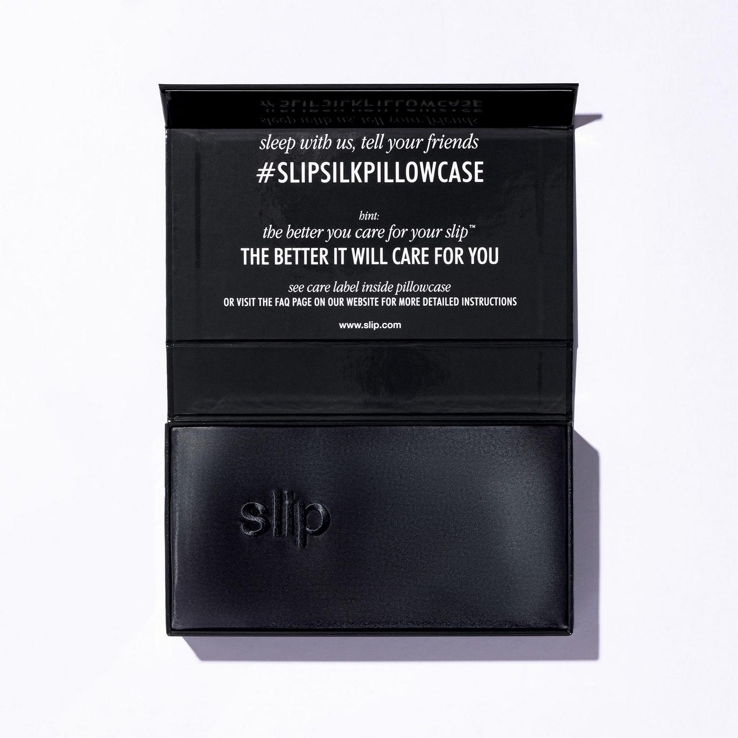 Slip Pure Silk 360 Thread Count Black Silk Pillowcase, King - Image 5