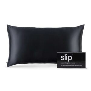 Slip Pure Silk 360 Thread Count Black Silk Pillowcase, King