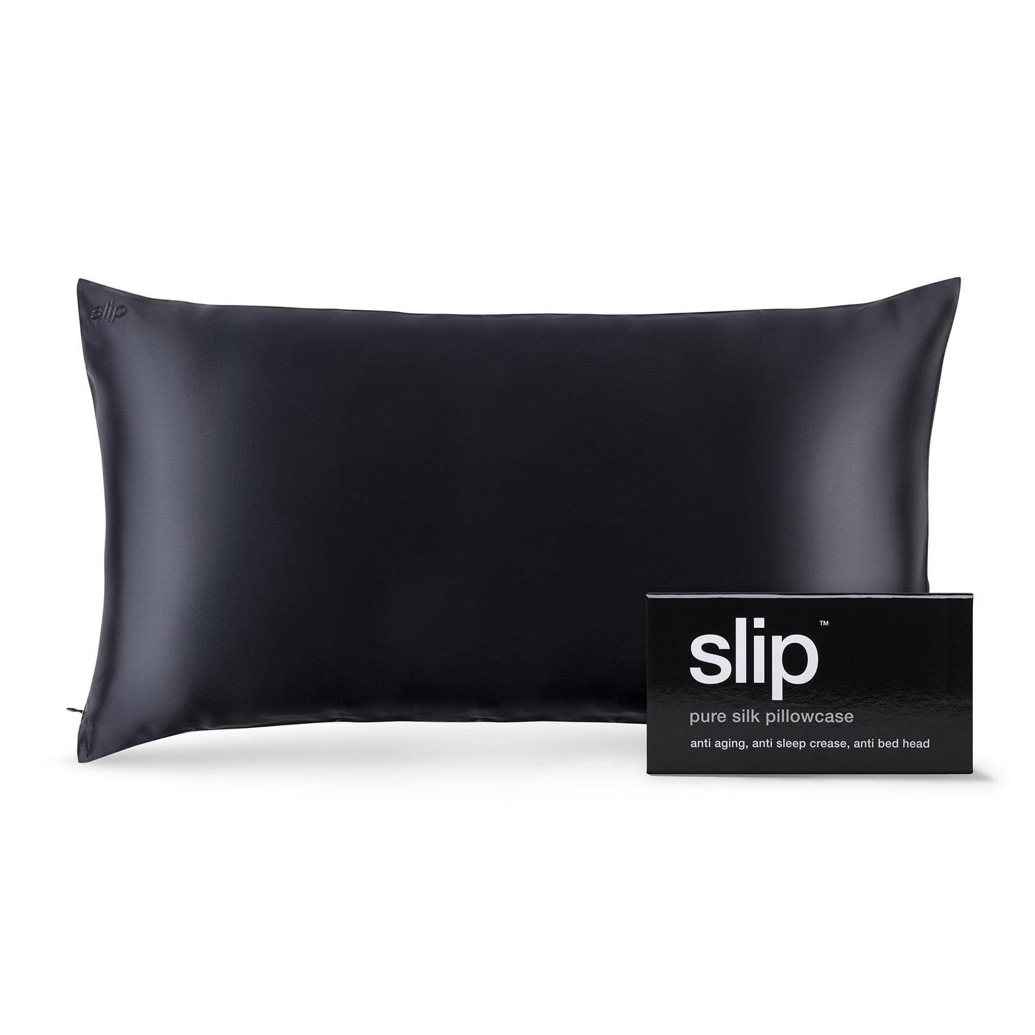 Slip Pure Silk 360 Thread Count Black Silk Pillowcase, King