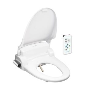 SmartBidet Electric Bidet Seat with Remote Control for Round Toilets, White