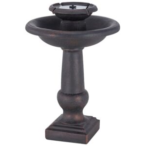 Smart Solar Chatsworth 2 Tier Solar On Demand Garden Water Fountain, Bronze