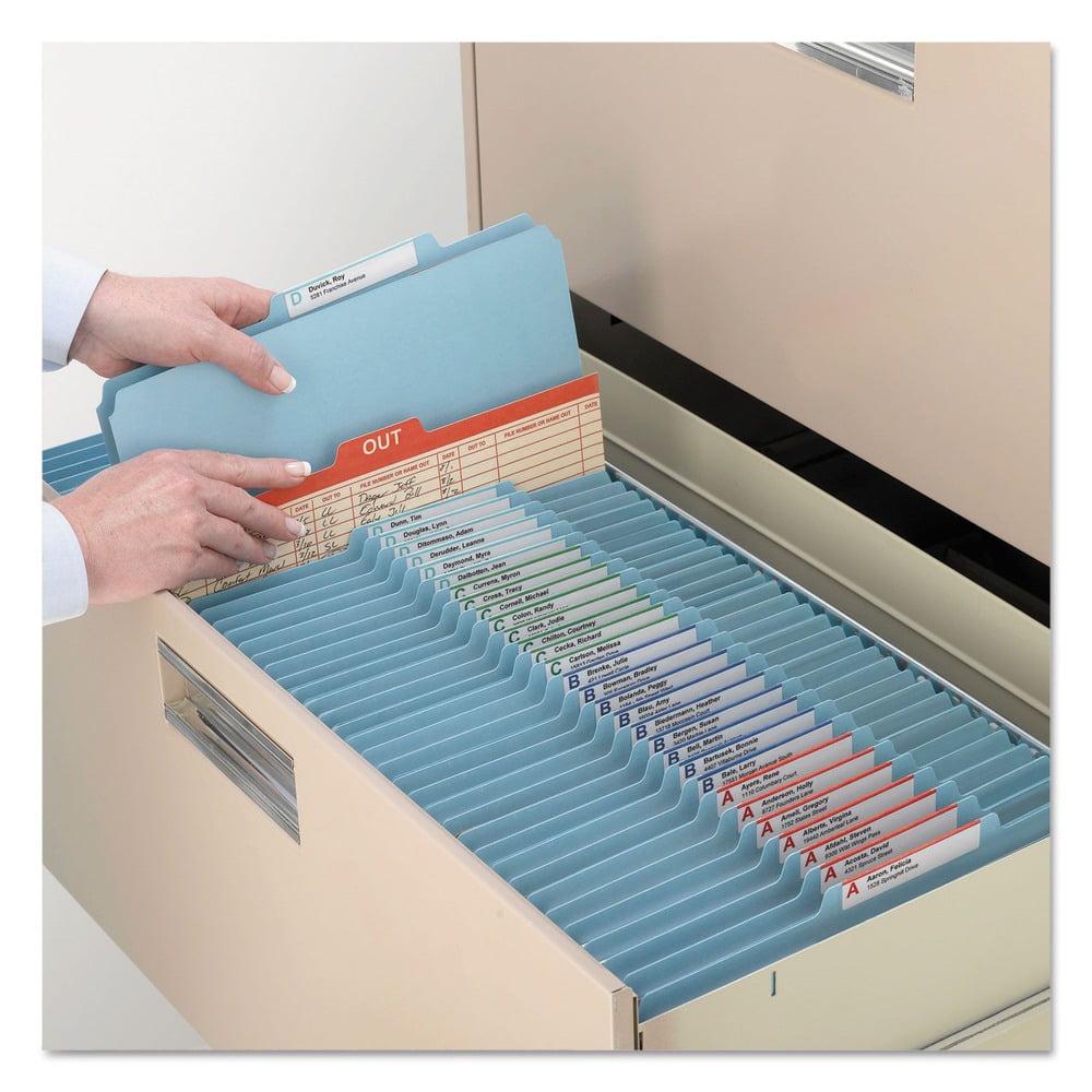 Smead 19081 Pressboard Six-Section Top Tab Classification Folders - Legal, Blue (10/Box) - Image 3