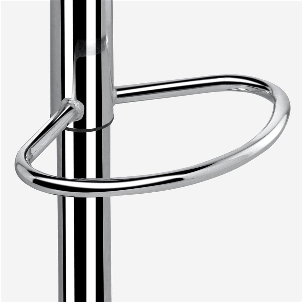 Alden Design Adjustable Swivel Bar Stools Modern Faux Leather Bar Chair Set of 2, White - Image 10