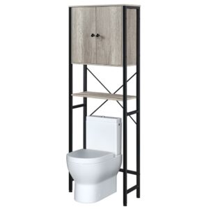 Alden Design 3 Tier Over the Toilet Storage Shelf for Toilet, Gray