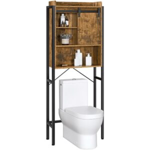 SmileMart industrial over-the-Toilet Storage Cabinet, Rustic Brown