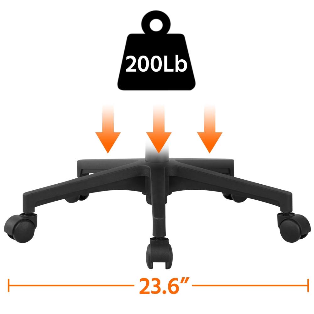 Alden Design Adjustable Mid Back Mesh Swivel Office Chair with Armrest, Set of 2, Red - Image 6