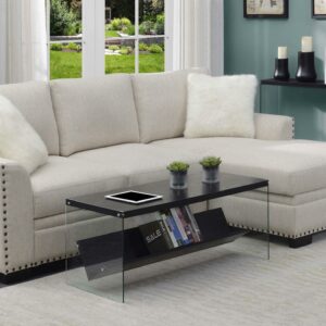 SoHo Coffee Table with Shelf, Black