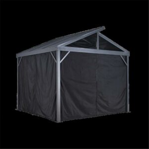 Sojag Black Curtains For Sanibel Gazebo, 10 Ft. X 10 Ft., Polyester, Outdoor Shades