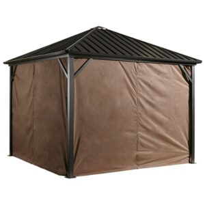 Sojag Brown Curtains for Dakota Gazebo, 8 ft. x 8 ft., Poly