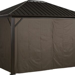 Sojag12’ x 12’ Brown Outdoor Canopy Sidewalls, Includes Hooks (1 Pack)