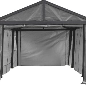Samara Enclosure Kit for 12x20 ft Carport- Dark grey