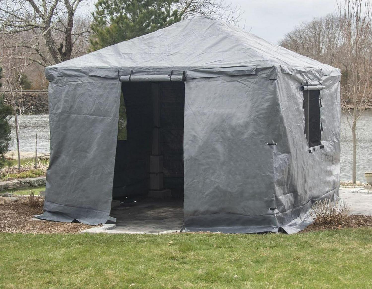 Sojag Winter Cover 8 x 8 x 9 ft Grey Winter Cover For Gazebos - Image 18