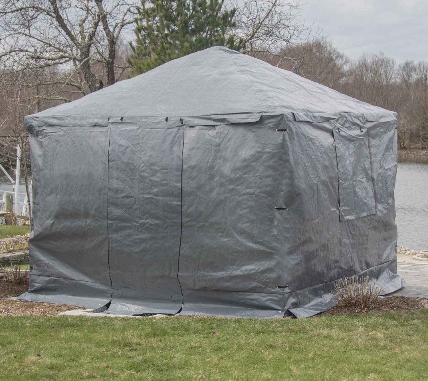 Sojag Winter Cover 8 x 8 x 9 ft Grey Winter Cover For Gazebos - Image 17