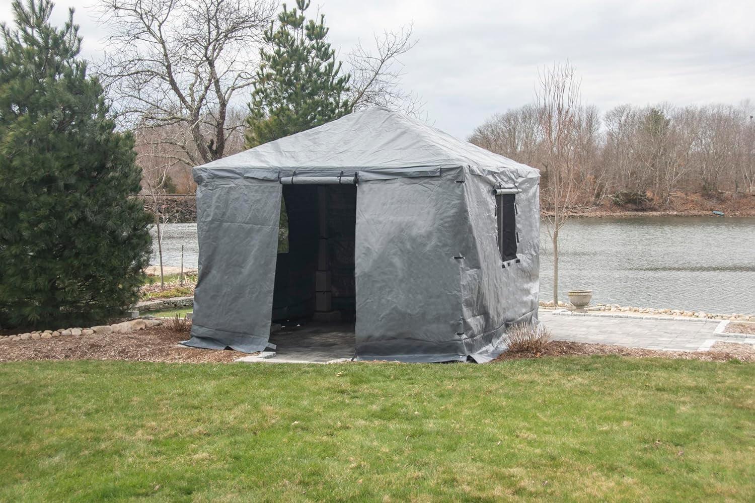 Sojag Winter Cover 8 x 8 x 9 ft Grey Winter Cover For Gazebos - Image 8