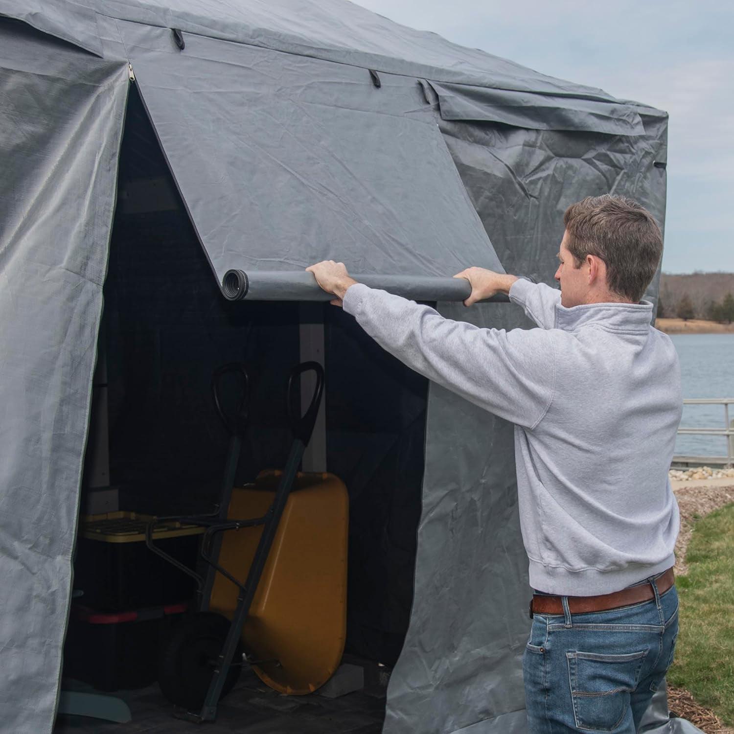 Sojag Winter Cover 8 x 8 x 9 ft Grey Winter Cover For Gazebos - Image 4