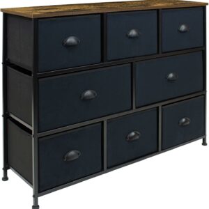 Sorbus Portable Drawer Organizers for Clothes, Blankets, Linens, Toys, Rustic Black