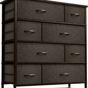 Sorbus Dresser with 8 Drawers- Brown