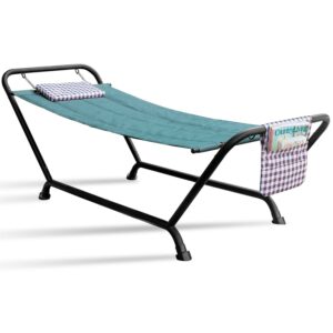 Sorbus Hammock Bed with Stand, Features Deluxe Pillow and Storage Pockets, Supports 500 Pounds Green
