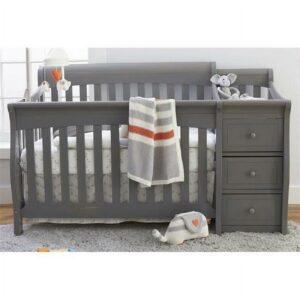 Sorelle Princeton Elite Crib and Changer in Weathered Gray