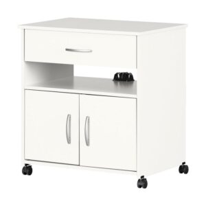 South Shore Axess Microwave Cart in Pure White