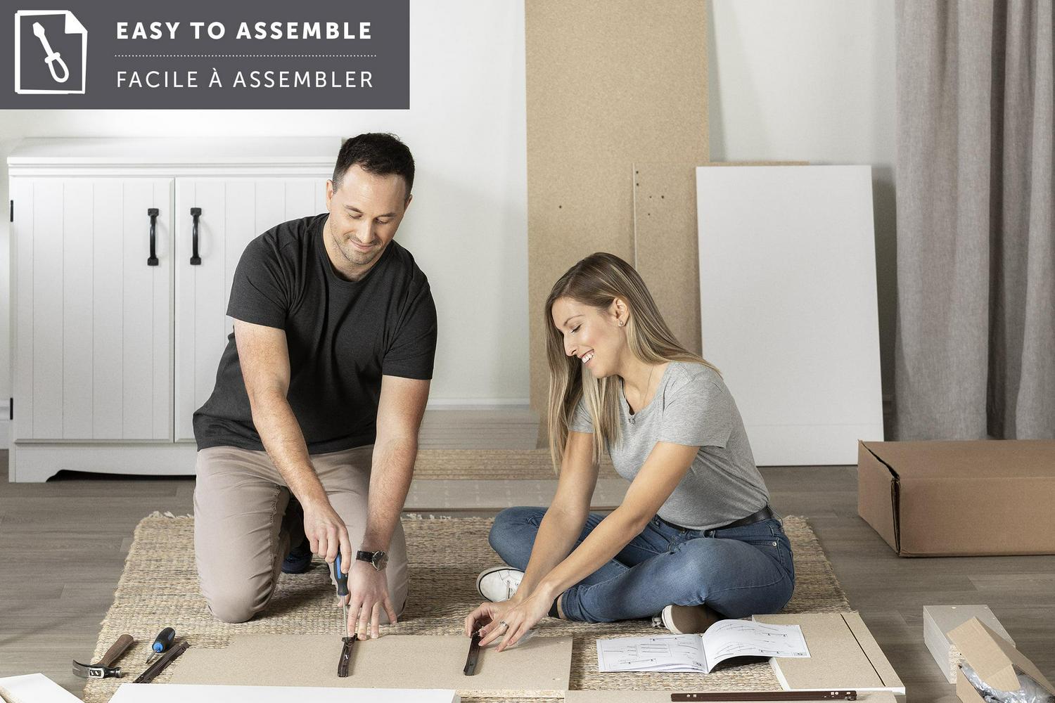 South Shore City Life 48" Wall Mounted TV Stand, Multiple Colors - Image 9