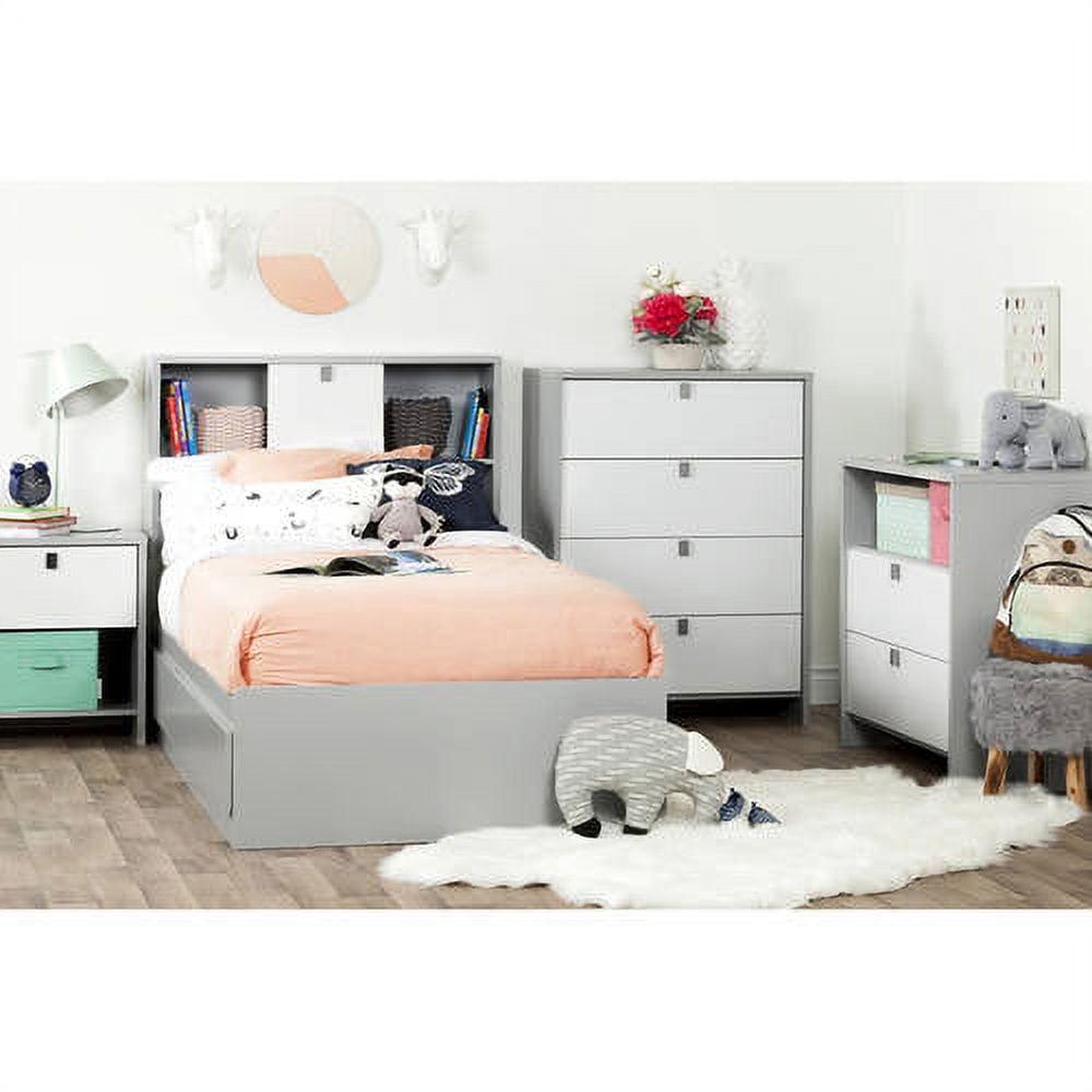 South Shore Cookie Twin Mates Bed with 3 Drawers, Soft Gray - Image 7