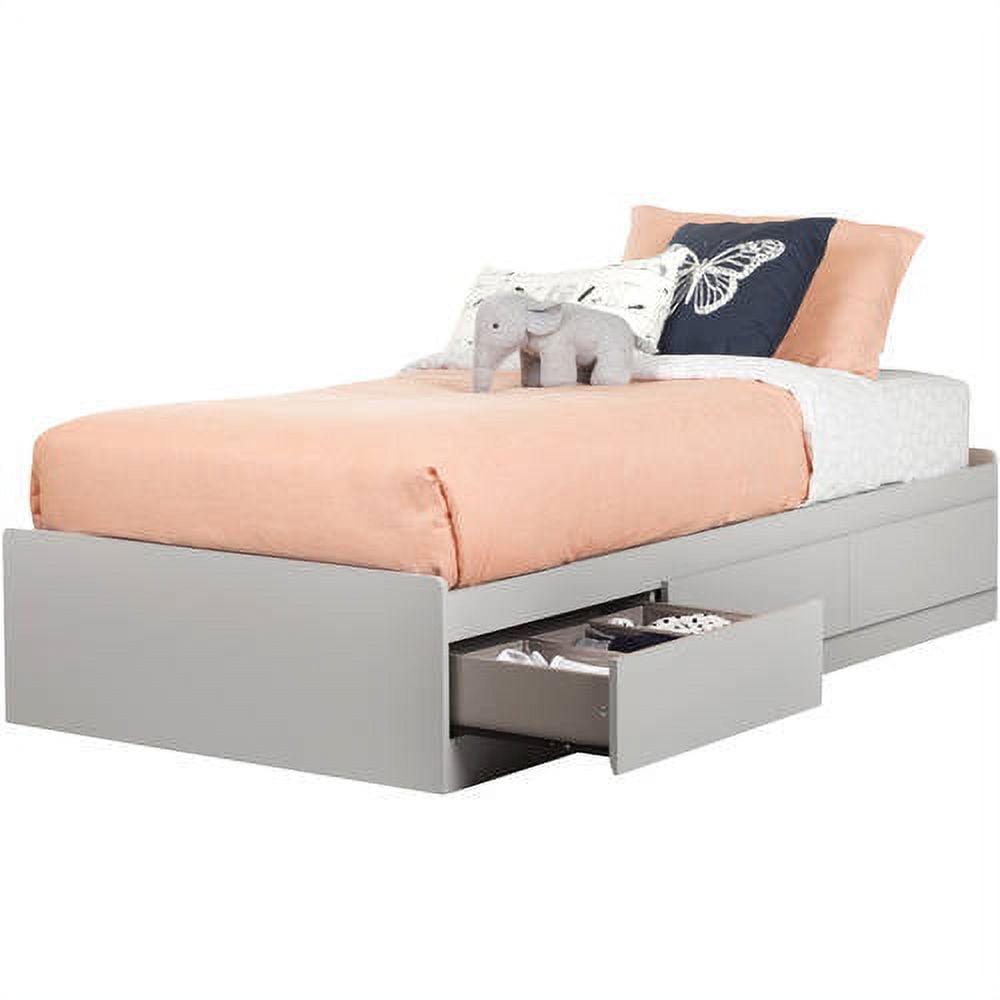 South Shore Cookie Twin Mates Bed with 3 Drawers, Soft Gray - Image 2