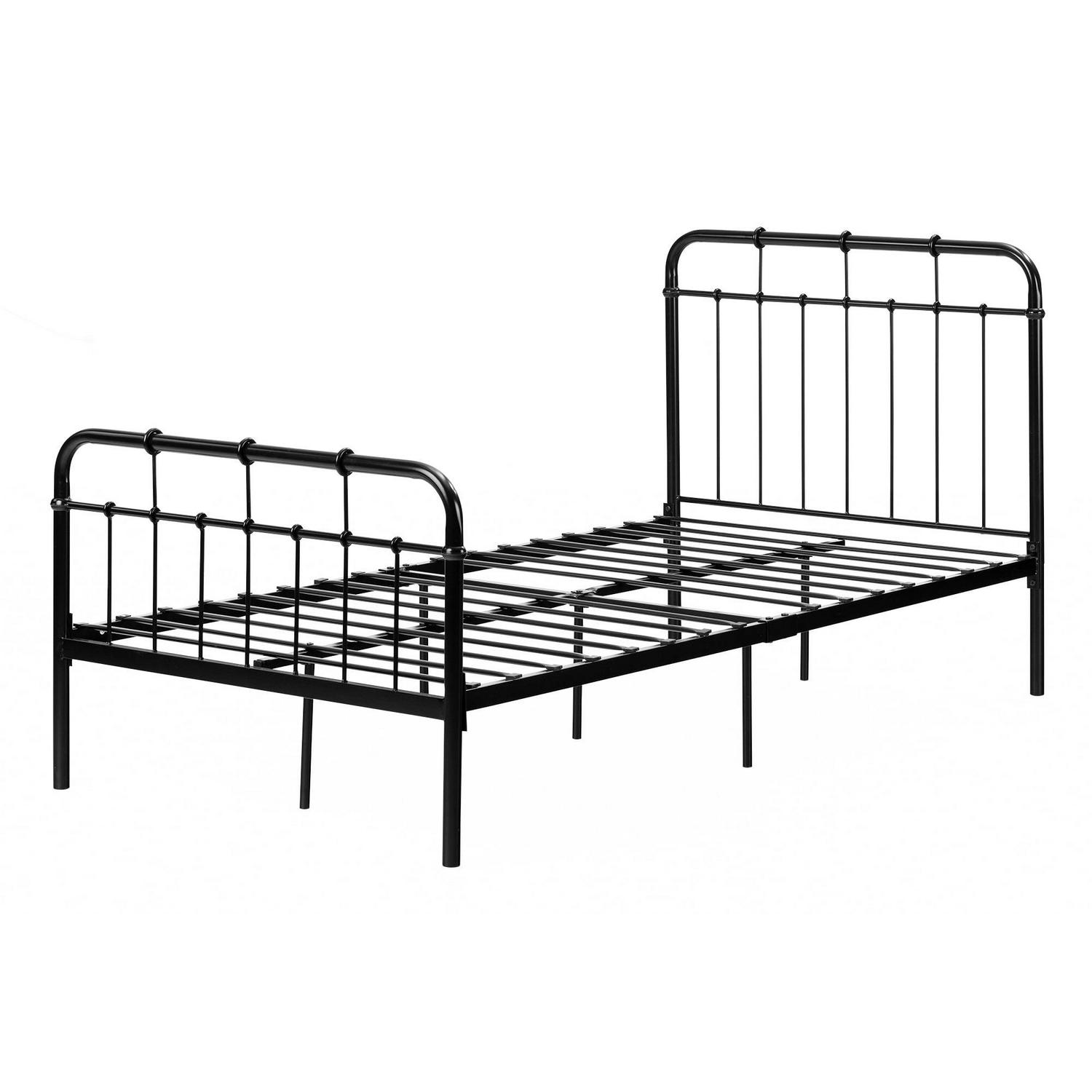 South Shore Cotton Candy Metal Twin Complete Bed, Black - Image 2