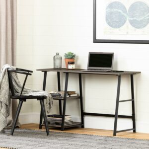 South Shore Evane Contempory Trestle Desk with Storage, Multiple Finishes