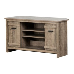 South Shore Exhibit Corner TV Stand, for TVs up to 42'', Weathered Oak
