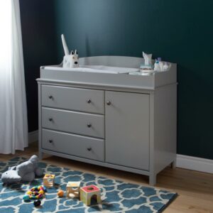 South Shore Cotton Candy Changing Table with Removable Top, Gray