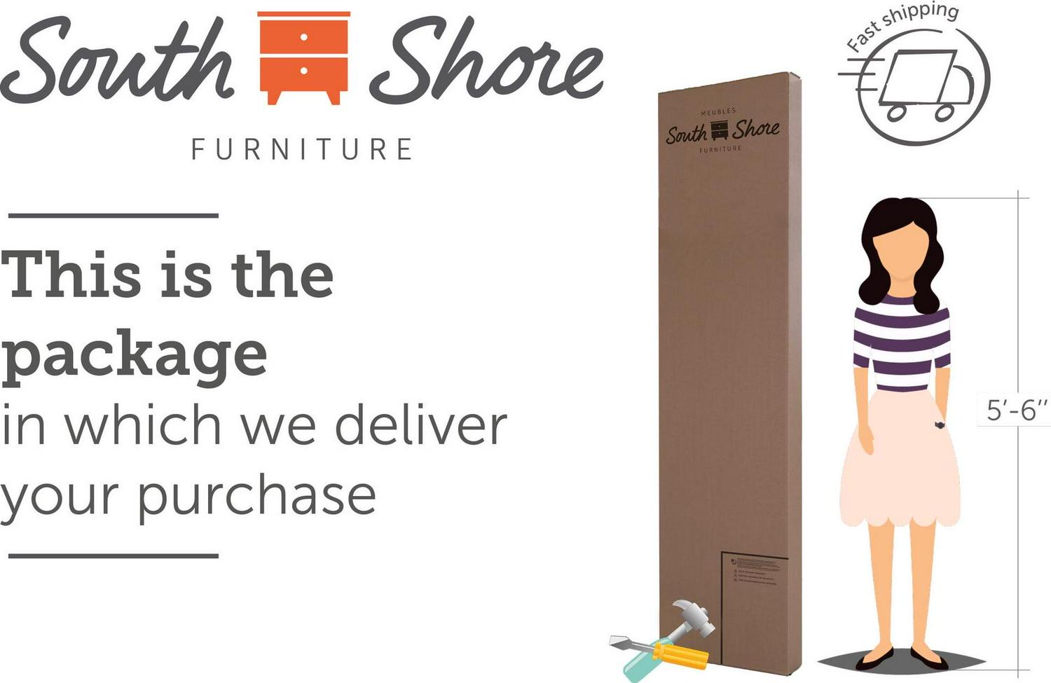 South Shore Fynn Twin Mates Bed with Storage Drawers, Winter Oak - Image 7