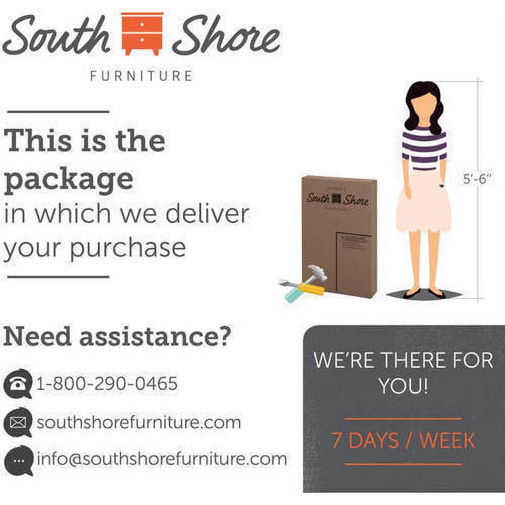 South Shore Lionel 2-Drawer Nightstand - End Table with Storage Brown - Image 10