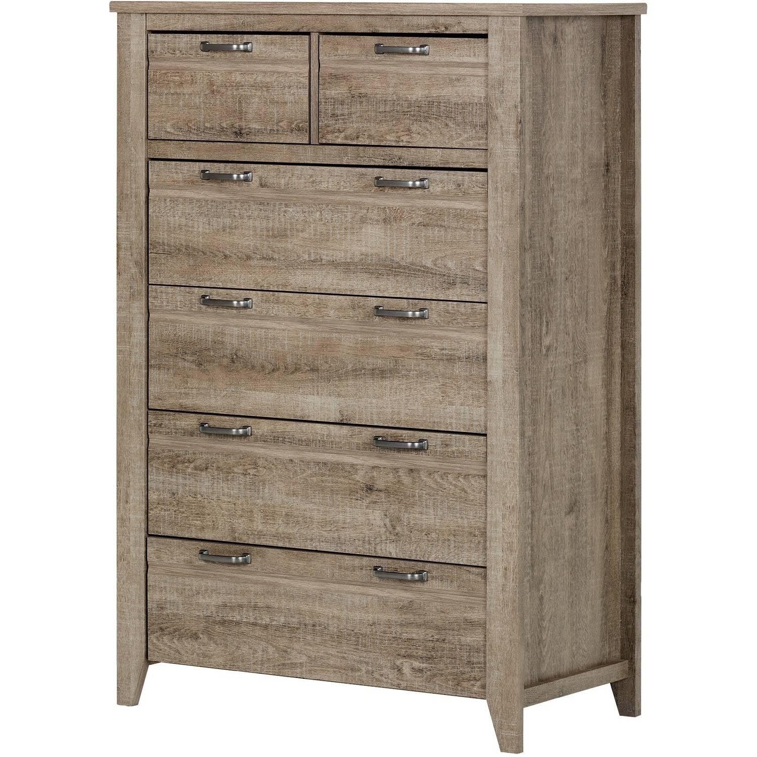 South Shore Lionel 6-Drawer Chest, Weathered Oak - Image 2