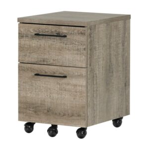 South Shore Munich 2-Drawer Mobile File Cabinet, Weathered Oak