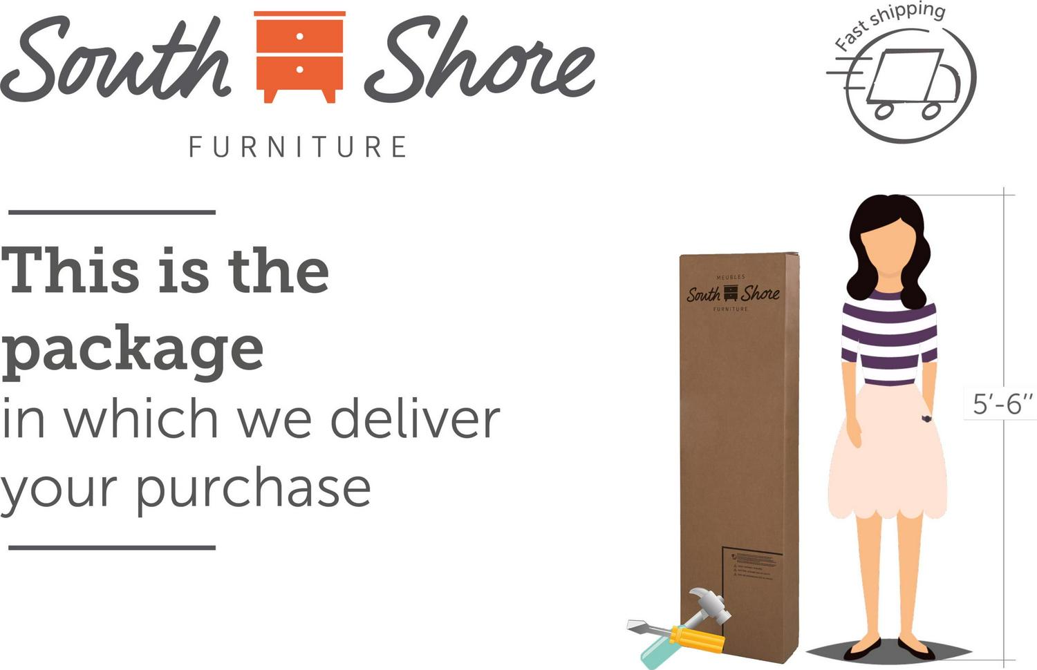 South Shore Prairie, Farmhouse 5-Drawer Chest, Gray Maple - Image 4