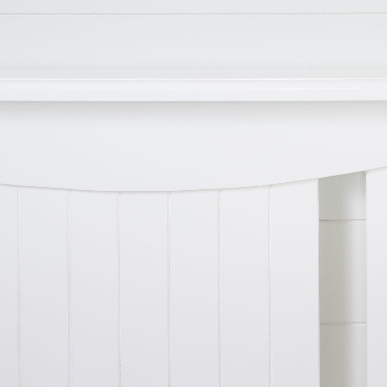 South Shore Baby Crib - 4 Heights with Toddler Rail Pure White Savannah-Color:White - Image 3