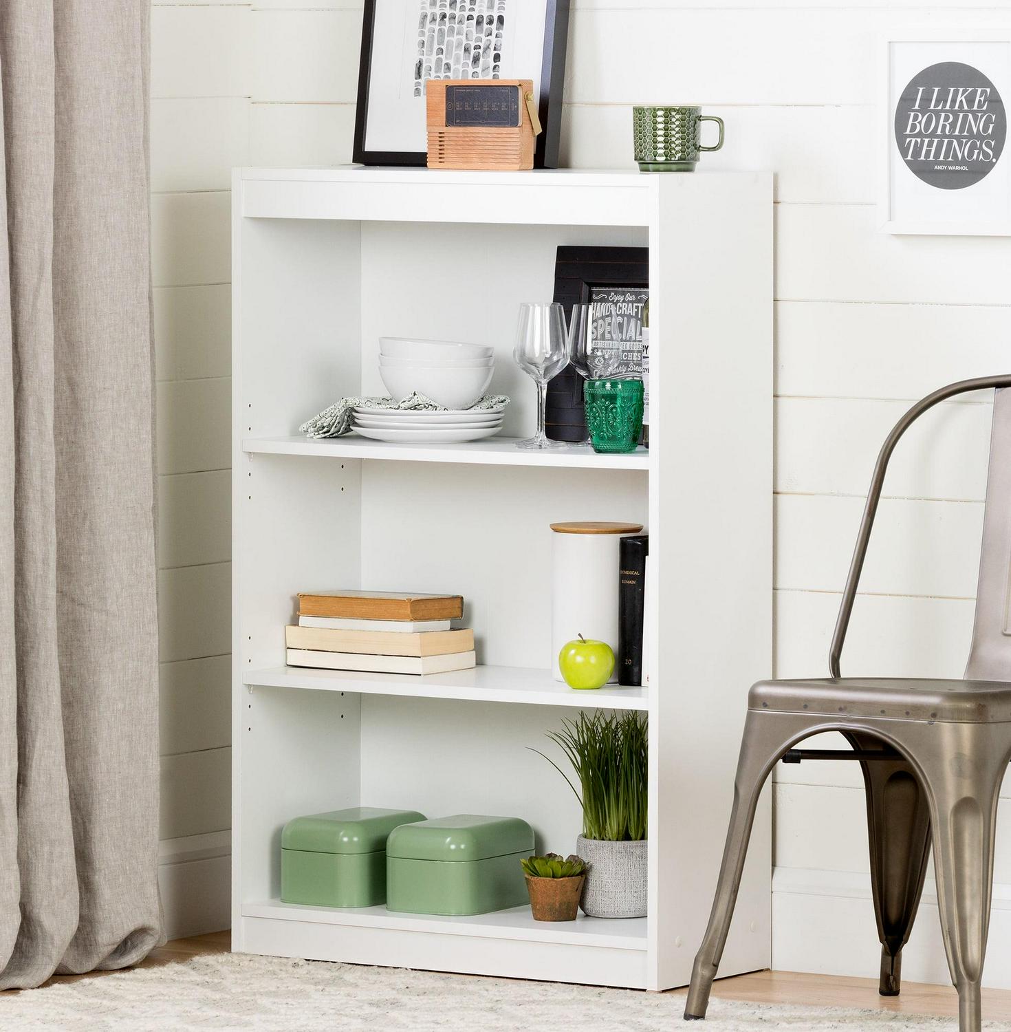 South Shore Axess, Contemporary Bookcase, Standard White - Image 2