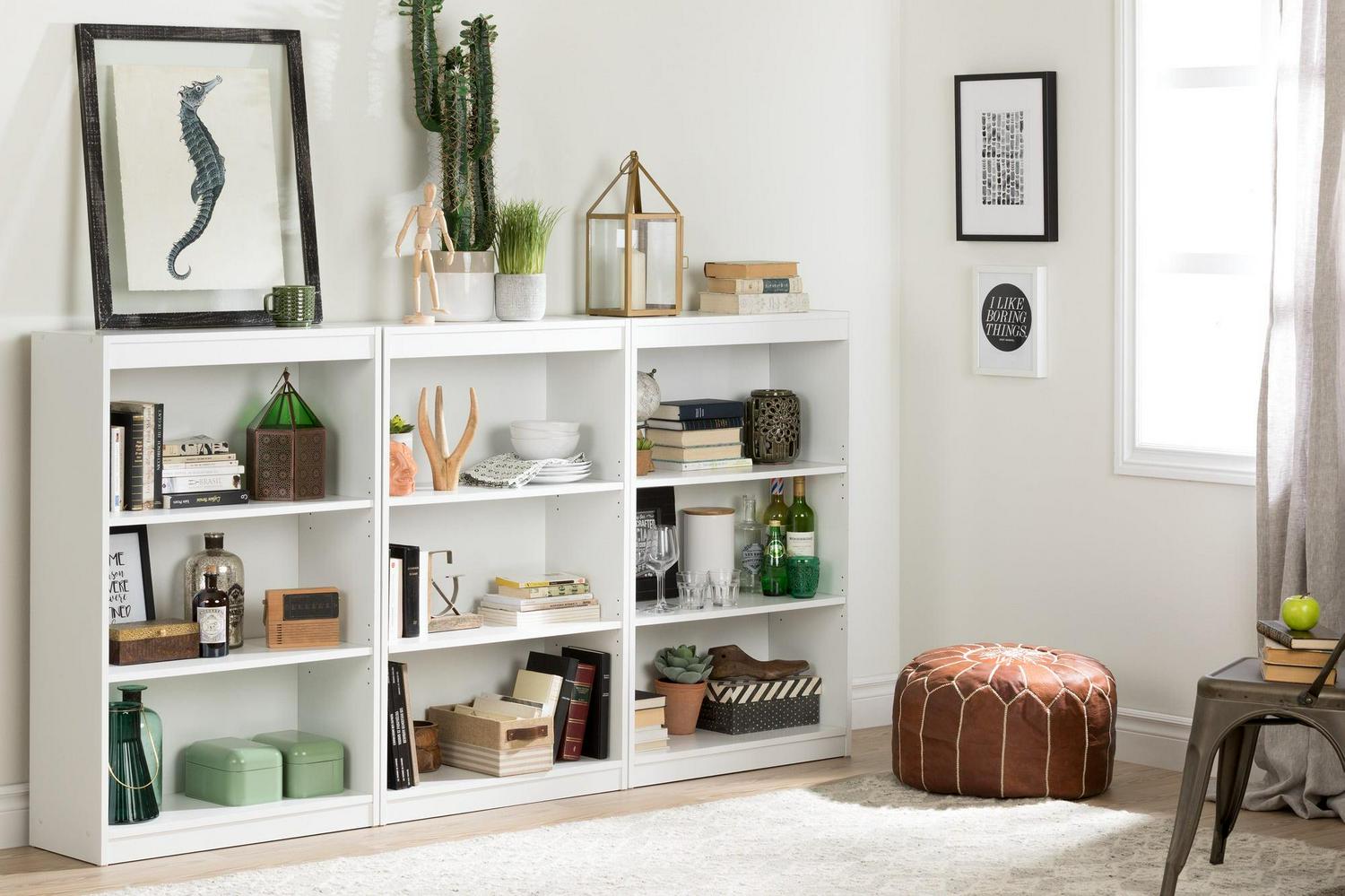 South Shore Axess, Contemporary Bookcase, Standard White - Image 4